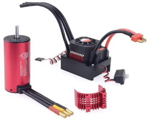 KK 3674 2250KV Waterproof Brushless Motor + 120A Waterproof Brushless ESC + Heatsink Combo Set for 1/8 Drift Racing Car Buggy Off-Road RC Car