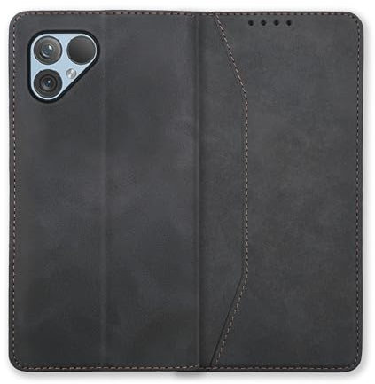 mtb more energy® Schutz-Tasche 'Premium' kompatibel mit Fairphone 5 - Schwarz - Bookstyle - Cover Hülle Case Klapphülle Etui
