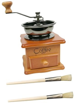 OFFSCH Kaffeebohnenmaschine Holzgriff Handkurbel Manuelle Kaffeemühle Für Den Einsatz in Der Küche Robust Leicht Zu Reinigen