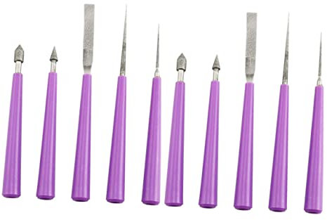 HOMSFOU Escariador De Cuentas Artesanal Abridor De Agujeros Diamante Juego 2 Sets 5 Piezas Metal Pulidor Aguja Para Manualidades Precisión Bricolaje