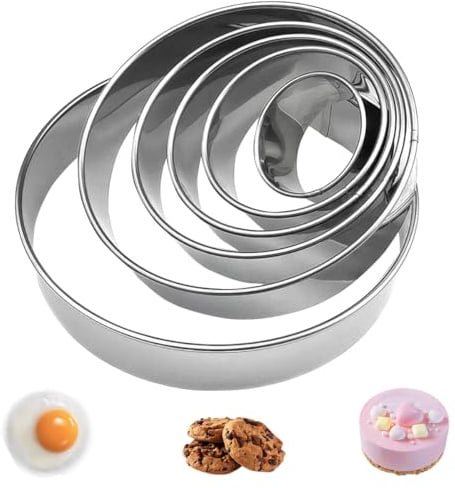 Emporte Piece Rond en Acier Inoxydable, 6 Pièces Emporte-Pièces