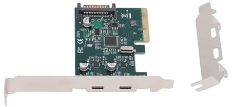 Plyisty 10gbit / S PCIe USB 3.1 Gen 2 Expansionskarte, 2 Ports USB Hub PCI Express 3.0 X4 Adapter PC Interner Hub für Desktop Workstation -Dateidatensicherung