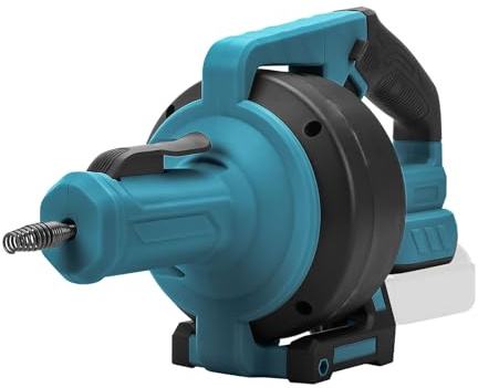 Kabellose Ablaufschnecke Kompatibel mit Makita 18V Akku, Abflussschlange mit 7m austauschbarem Kabel, Vorwärts/Rückwärts, LED-Licht, Abflussverstopfungsreiniger Werkzeug für Waschbecken, Toilette