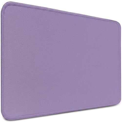 Sidorenko Tappetino per Mouse 28 x 20 cm, Bordi Cuciti, Antiscivolo, Colore Lilla, Per PC, Superficie Liscia, Piccolo, Per Ufficio