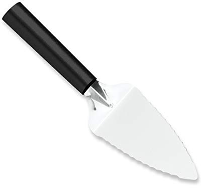 Rada Cutlery Serrated Pie Server (W220), 4.13 x 2.38 Stainless Steel Face, Black Handle