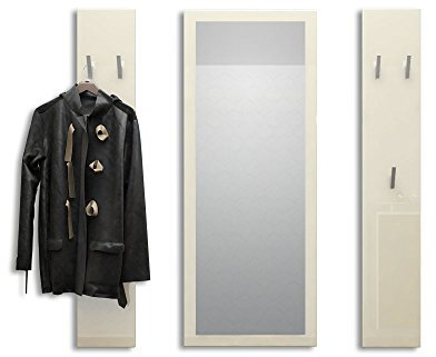 Vladon Garderobenset Garderobe Spot, Made in Germany, in Creme Hochglanz