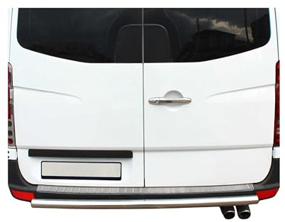 OMAC Ladekantenschutz für Mercedes Sprinter/VW Crafter 2006-2018 Chrom | Edelstahl, Gebürstet, Stoßstangenschutz, fahrzeugspezifische Passform
