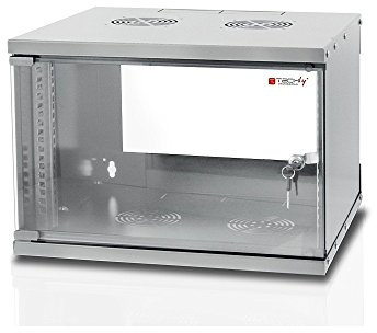 TECHLY Professional 022229 Armario Rack 19 Montado en la Pared 6U Prof. 450 Gris montado Gris