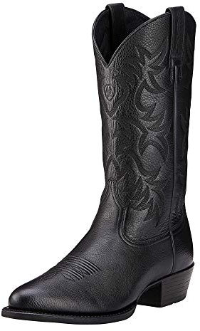 ARIAT Heritage R Toe Western Boot, Stivali Uomo, Cervo Nero, 47 EU Stretta