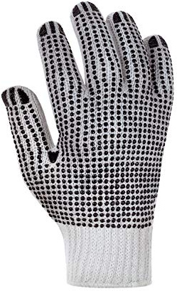 Texxor Polyesterstrickhandschuh, beidseitig PVC-Noppen, Kat. 1, 12 Paar, Größe 11