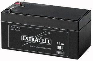 ELCART Batteria Ricaricabile al Piombo SIGILLATA 12 Volt 3,3 Ah Marca EXTRACELL