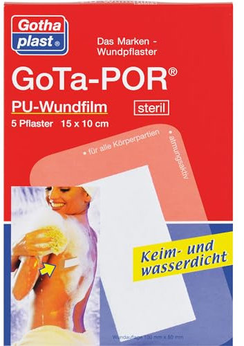 GOTA-POR PU Wundfilm 15x10 cm steril Pflaster 5 St