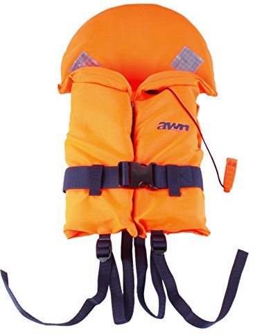 awn Rettungsweste BRAVISSIMO 15–20 kg, Schwimmweste für Kinder, Jugendliche & Erwachsene, mit Kragen, Signalpfeife und Reflektoren