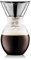 BODUM Pour Over Kaffeemaschine mit Permanentfilter, Glas, gebrochenes weiß, 1.5 L/51 oz, 6