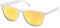 Ciffre EL-Sunprotect® Sonnenbrille Polarisierte Linsen Retro Vintage Style Nerd Look Stil Unisex Brille - Weiß Feuer Verspiegelt