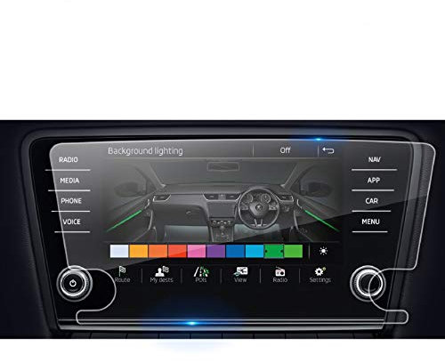 LFOTPP Skoda Octavia Infotainmentsystem Bolero Amundsen 8 Zoll Navigation Schutzfolie - Tempered Glas 9H Kratzfest Anti-Fingerprint