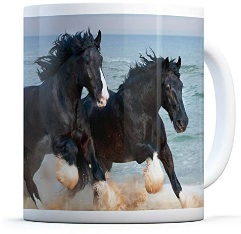 Shire Horses Animal Oecan-Drinks Tasse Küche Geburtstag Büro Spaß Geschenk #12681