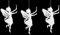 Christmas Concepts® Pack Of 3-14cm White Glitter Faries Hanging Decorations - Christmas Tree Ornaments - Fairy Decorations