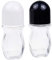 Kare & Kind Bouteilles de déodorant à bille vides rechargeables en verre (paquet de 2) anti-fuites 1.7 Oz (50 ml) avec des autocollants - Bouchon torsadé pour déodorant naturel fait maison
