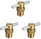 GAOHOU 3pcs Brass 1/4'' NPT Water Drain Valve for Air Compressor Tank Replacement Part