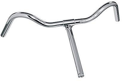 P4B | Fahrradlenker - fest angelötetem Vorbau mit 69° Griff-Winkel | 545 mm Breite | 22,2 mm Schaft-Durchmesser | Mit 69° Griff-Winkel | 135 mm Grifflänge (Schaftlänge = 230 mm)