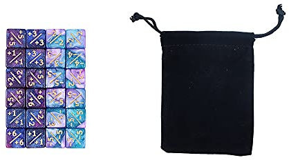 DollaTek 24 Stück Würfelzähler Token D6 Gaming Würfel Treuenzähler Magic Dice Würfel Kompatibel mit Kartenspiel-Zubehör, 2 Stile