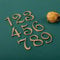 Modern Brass House Numbers Stickers For Apartment Metal Self Adhesive Doorplate Door Plaque Number Mailbox Address Street Signs (Width : Number 5)