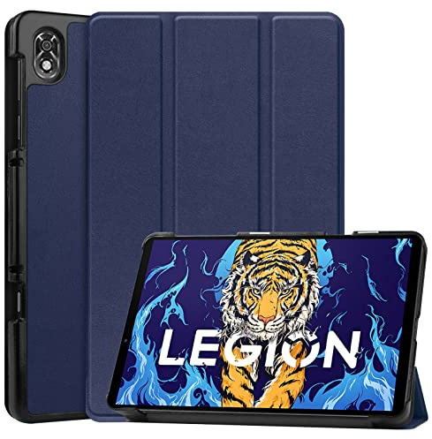 DWaybox Case for Lenovo Legion Y700 8.8 inch TB-9707F, Tri Fold Slim Lightweight Hard Shell Protective Smart Cover for Lenovo Legion Y700 Tablet Case with Stand -Dark Blue