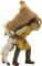 dekoprojekt Krippenfigur Knecht mit Strohsack und Ziege