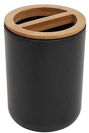 Premier Housewares Black Toothbrush Holder/Electric Toothbrush Holder/Toothbrush Holder/Toothbrush Cup/Electric Black Toothbrush Holder/Perfect For Brushing Teeth