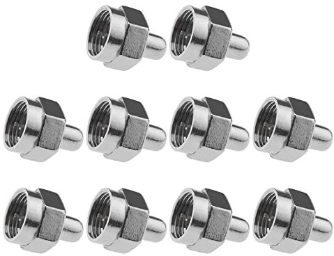 eMagTech 10PCS Coax F Type Terminators Caps 75 ohm Resistor Ends Protective Cover Dustproof Caps Coaxial Connector for Booster Splitter Amplifier Coax Cable