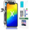 YOXINTA für iPhone X Display 5.8'', iPhone X LCD Bildschirm Ersatz Digitizer Assembly, 3D Touch, Face ID, Kleber, Bildschirmschutz, Reparaturwerkzeug, Kompatibel mit Modell A1865, A1901, A1902