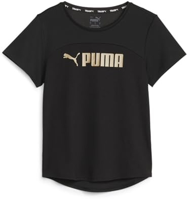 PUMA Damen FIT Ultrabreathe Trainings-T-Shirt SBlack Gold