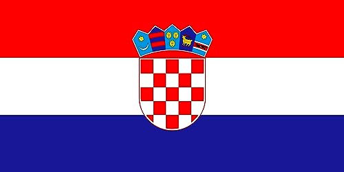 Premium Fahnen Flagge - 90 x 150 cm / 150 cm 90 cm - aus Polyester mit goldenen Ösen - Langlebig und Wetterfest (Kroatien)