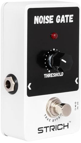 STRICH Noise Gate Guitar Pedal, Noise Suppressor Guitar Pedal, True Bypass, Noise Killer Effect for Electric Guitar, White