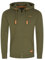 DENIMFY Sweatjacke Herren mit Kapuze Reißverschluss Regular Fit DFLeo Kapuzenjacke, Größe:3XL, Farben:Ivy Green (52403)
