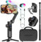 AOCHUAN Stabilisateur de cardan professionnel à 3 axes pour smartphones avec barre d'extension de lumière de remplissage RVB, écran OLED pour iPhone 15 14 13 Pro/Max TikTok YouTube (Smart X Pro