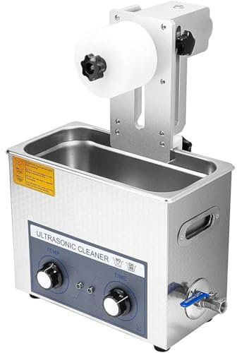 DISHENGZHEN 6L Ultrasonic Vinyl Record Cleaner, 180W Large Capacity Ultrasonic Cleaner with Heater and Digital Timer,for Jewelry, Denture, Coins, Metal Parts