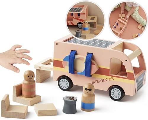 Kid’s Concept Auto Spielzeug 2 Jahre - Auto Kinder Holzspielzeug ab 1 Jahr - Holzspielzeug 2 Jahre Holzspielzeug ab 3 Jahre - Geschenk Mädchen 2 Jahre - Kinderspielzeug ab 2 Jahre