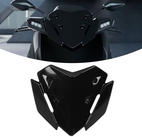 Pare-brise de Moto, Protecteur D'écran de Pare-brise Avant de Moto, Déflecteurs de Vent de Flux D'air pour XMAX 125 250 300 (BLACK)