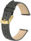 BISONSTRAP Elegante Leder Uhrenarmband, Schnellverschluss, Uhrenarmbänder für Damen und Herren, Kompatibel mit Uhrenanstößen von 18mm, Dunkelgrau (Goldene Schnalle)