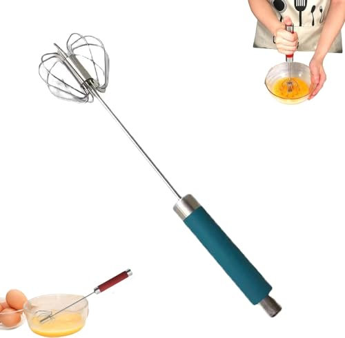 Giurui Whizzy Whisk Piranha, 10in/12in/14in, Stainless Steel, Blue