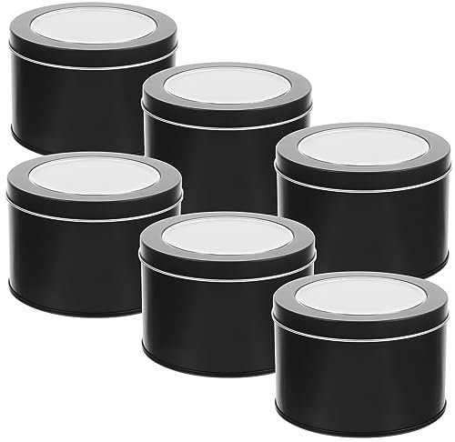 POPETPOP 6 Macetas De Interior para Decoración De Escritorio Al Aire Contenedores De Alimentos con Tapas Mini Macetas para Plantas De Interior Plantas En Maceta Latas De Especias