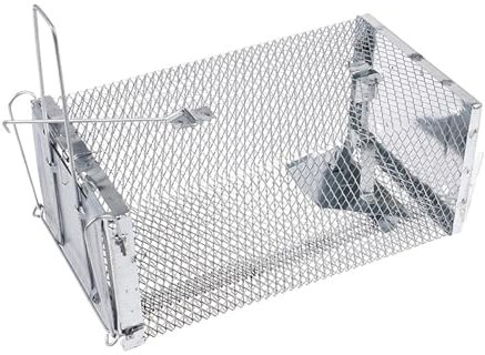 HLYTFV rat traps,Automatic Cycle Mouse Trap Household Efficiency Mousetrap Large Space Automatic Rat Snake Trap Cage Safe