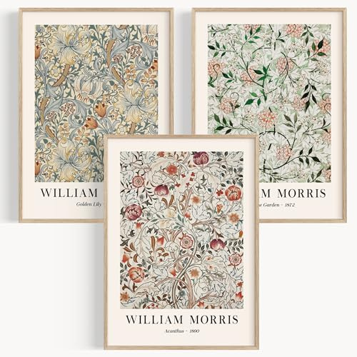 OHBIMBA® Sets Von 3 Poster & Kunstdrucke (OHNE BILDERRAHMEN) Zimmer Deko Und Wanddeko Wohnzimmer, Deko Wohnzimmer und Bilder Schlafzimmer, Abstrakt Boho Deko - 30x40 cm - Zum Einrahmen