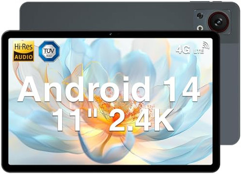 DOOGEE T30SE Android 14 Tablet 11 Pollici, 9GB RAM + 128GB ROM(TF 1TB) 2.4K Tablet PC, 8580mAh 4G LTE +5G WiFi Tablet con Sim, TÜV SÜD 13MP+5MP Octa-Core, OTG Widevine L1 Grigi