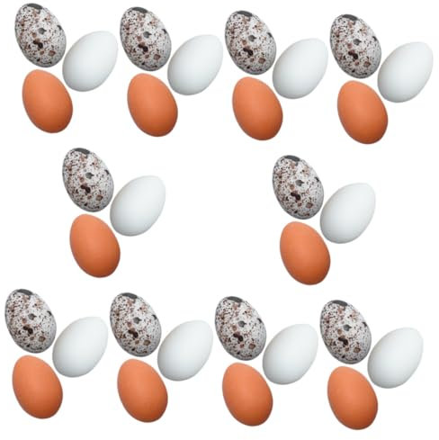 ORFOFE 30stücke Miniatur-Eier Deko Für Ostern Vögel Eier Für Puppenhaus Basteln Und Partys Realistische Und Langlebige Miniatur- -Dekorationen