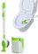 Escobilla de baño y soporte – Cepillo de baño con dispensador de mango recargable, cepillo de limpieza de inodoro, 2 en 1 rellenable