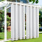 Outdoor-Vorhang, wasserdicht, winddicht, verdunkelnd, wärmeisoliert, Doppelösen, 132,1 x 213,4 cm, Weiß, ideal für Garten, Terrasse, Pavillon, Pergola, UV-beständig und Sichtschutz