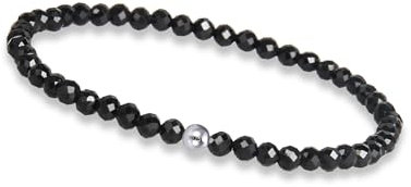 GD GOOD.designs Turmallin Armband Damen mit echten Natursteinen und 925 Silber Perle I Naturstein Armband aus facettierte 4mm Edelstein Perlen - Inkl. Geschenkbeutel